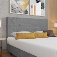 Cabeceira Estofada Casal 140 Cm Terra Linho Skybox Cinza - 1