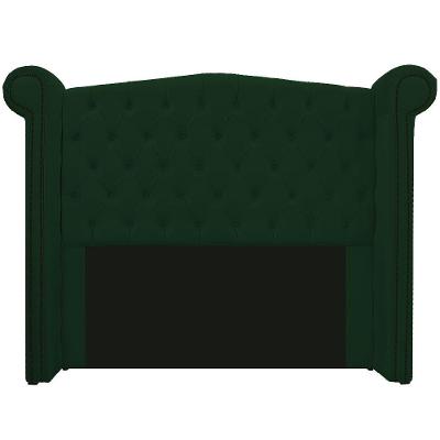 Cabeceira Estofada Veneza 140 Cm Casal Suede Verde