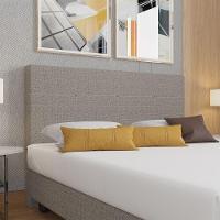 Cabeceira Estofada Casal 140 Cm Terra Linho Skybox Marrom - 1