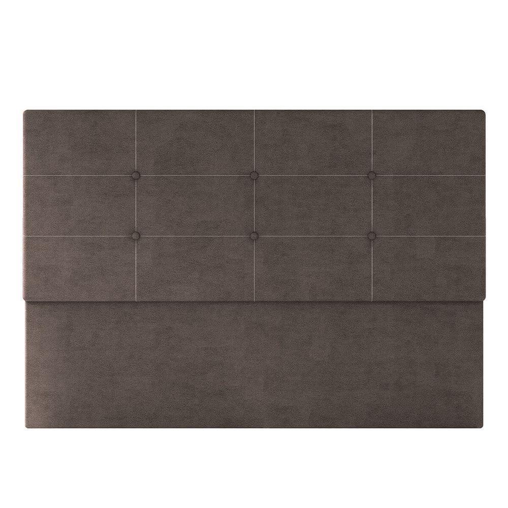 Cabeceira Estofada Casal 140 Cm Terra Veludo Skybox Marrom - 2