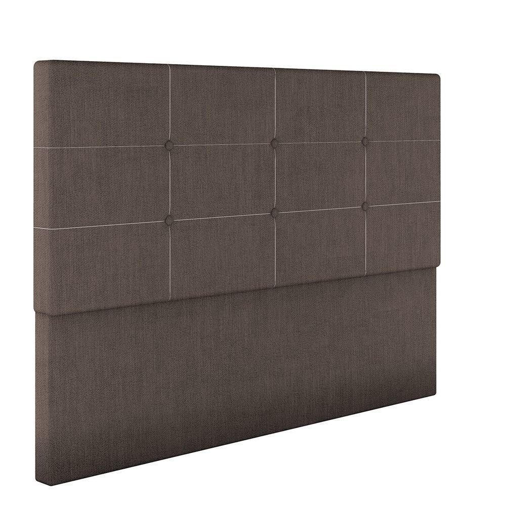 Cabeceira Estofada Casal 140 Cm Terra Veludo Skybox Marrom - 3