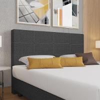 Cabeceira Estofada Casal Queen Size 160 Cm Terra Linho Skybox Preto - 1