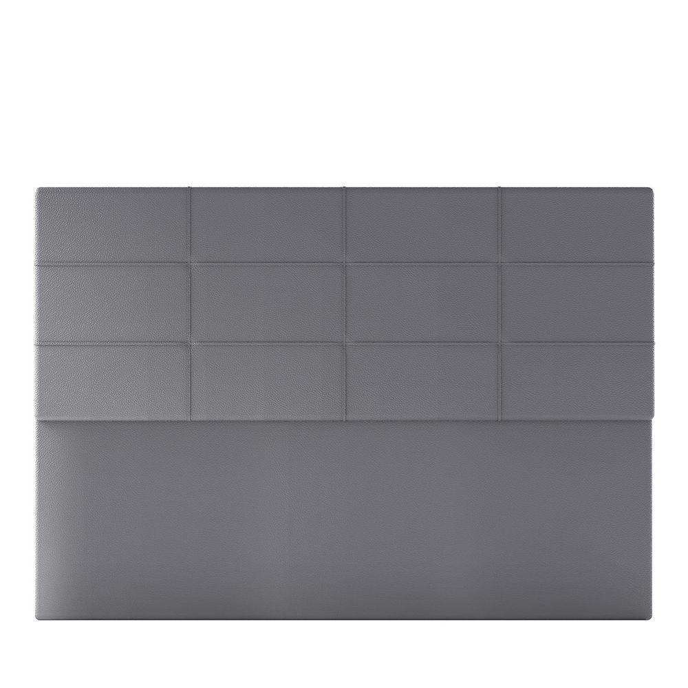 Cabeceira Estofada Casal 140 Cm Marte Corino Skybox Cinza - 3