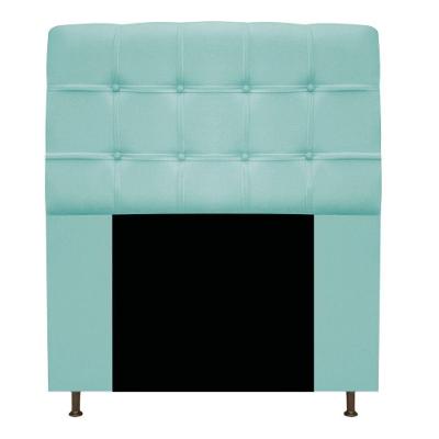 Cabeceira90 Cm Solteiro Com Botonê Suede Azul Tiffany