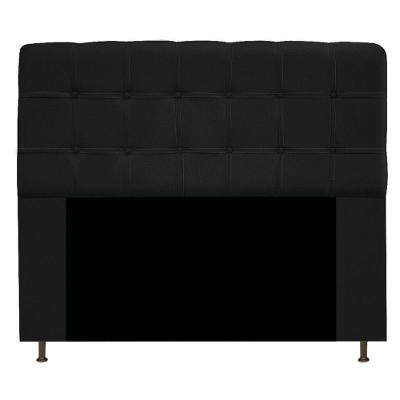 Cabeceira160 Cm Queen Size Com Botonê Suede Preto