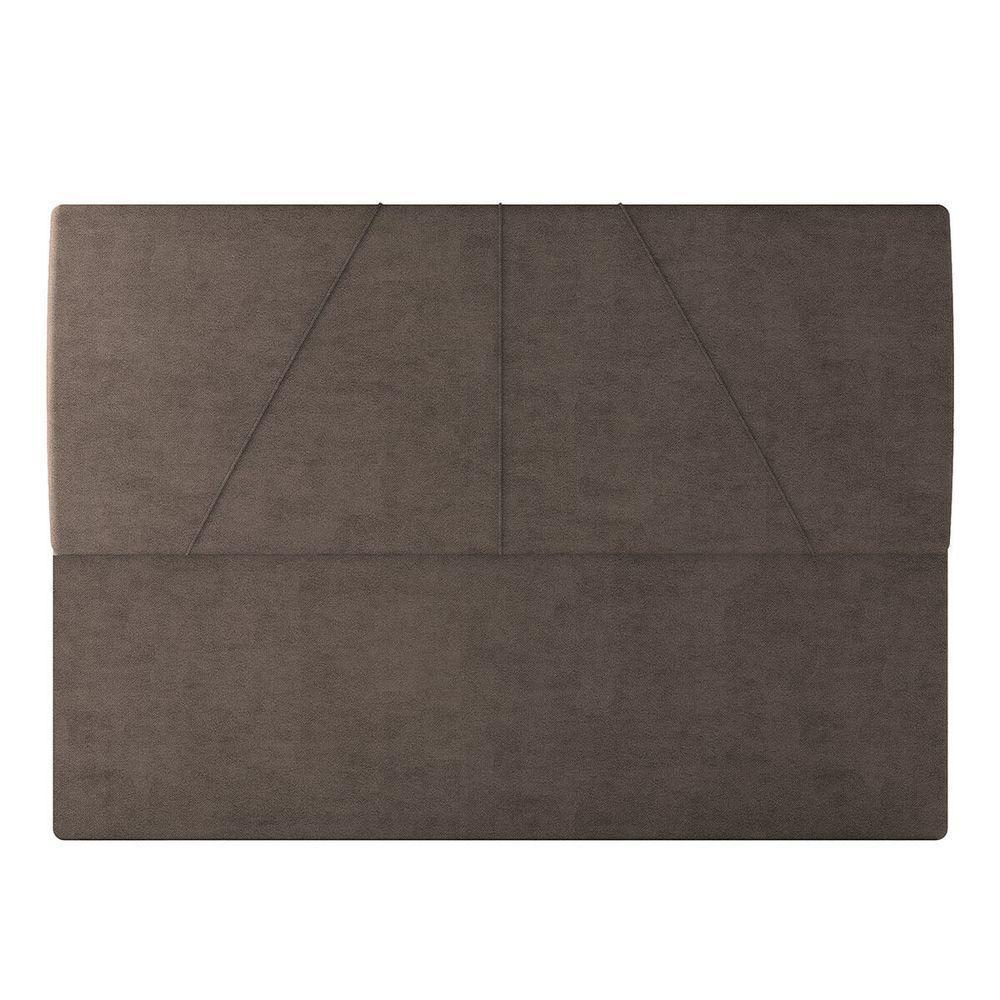 Cabeceira Estofada Casal King Size 195 Cm Júpiter Veludo Skybox Marrom - 3