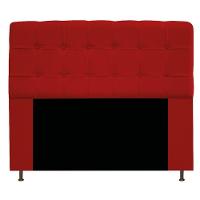 Cabeceira140 Cm Casal Com Botonê Suede Vermelho - 1