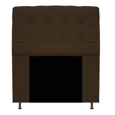 Cabeceira90 Cm Solteiro Com Botonê Suede Marrom