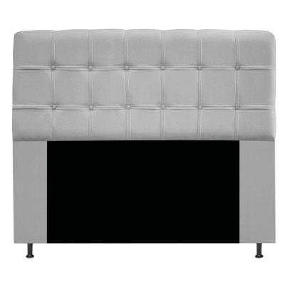 Cabeceira Mel 160 Cm Queen Size Com Botonê Suede Cinza