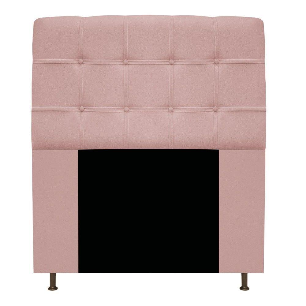 Cabeceira90 Cm Solteiro Com Botonê Suede Rosê - 1