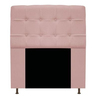 Cabeceira90 Cm Solteiro Com Botonê Suede Rosê