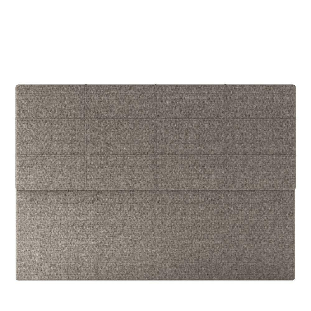 Cabeceira Estofada Casal Queen Size 160 Cm Marte Linho Skybox Marrom - 3