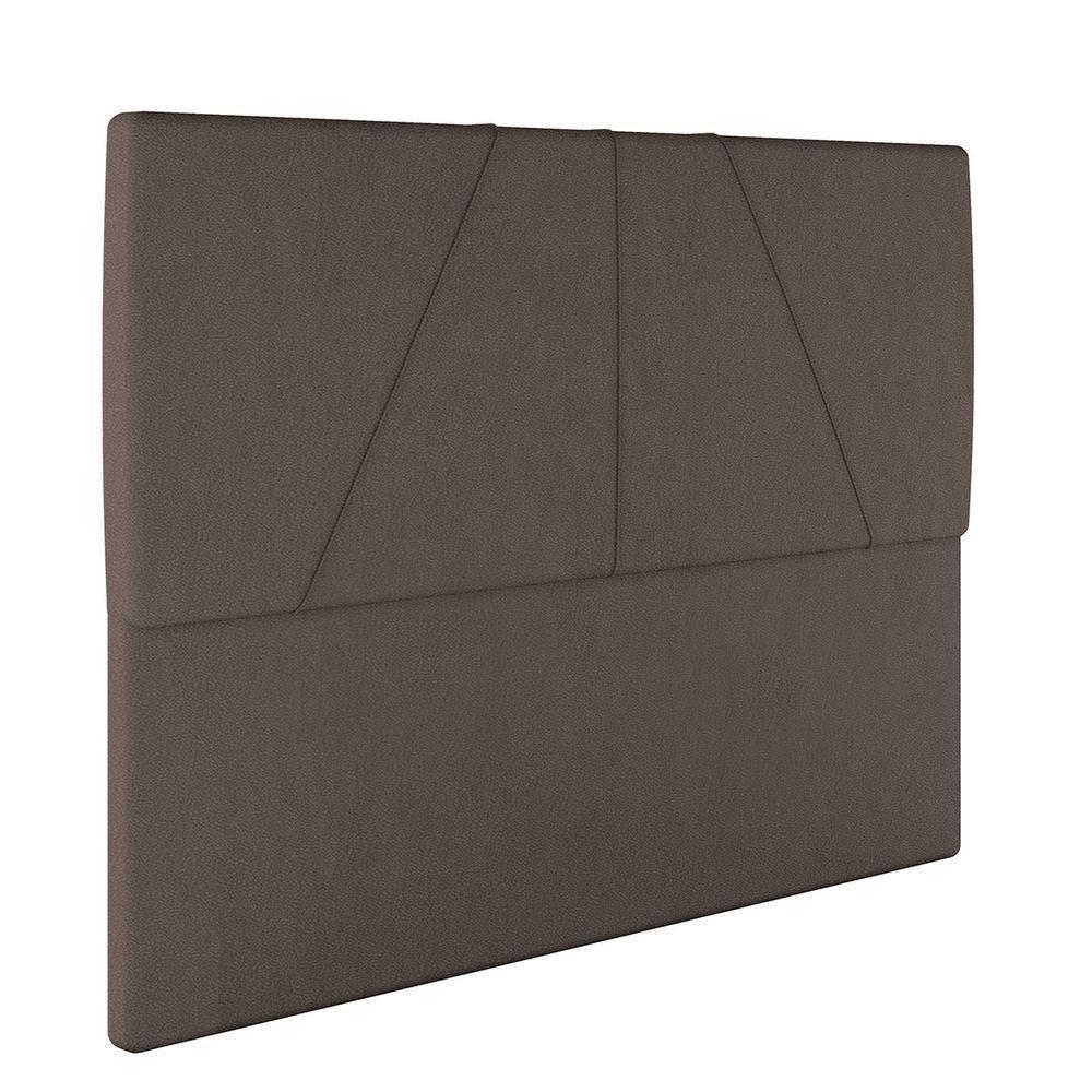 Cabeceira Estofada Casal 140 Cm Júpiter Corino Skybox Marrom - 2