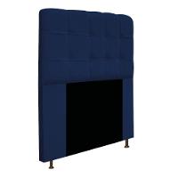 Cabeceira90 Cm Solteiro Com Botonê Suede Azul Marinho - 3