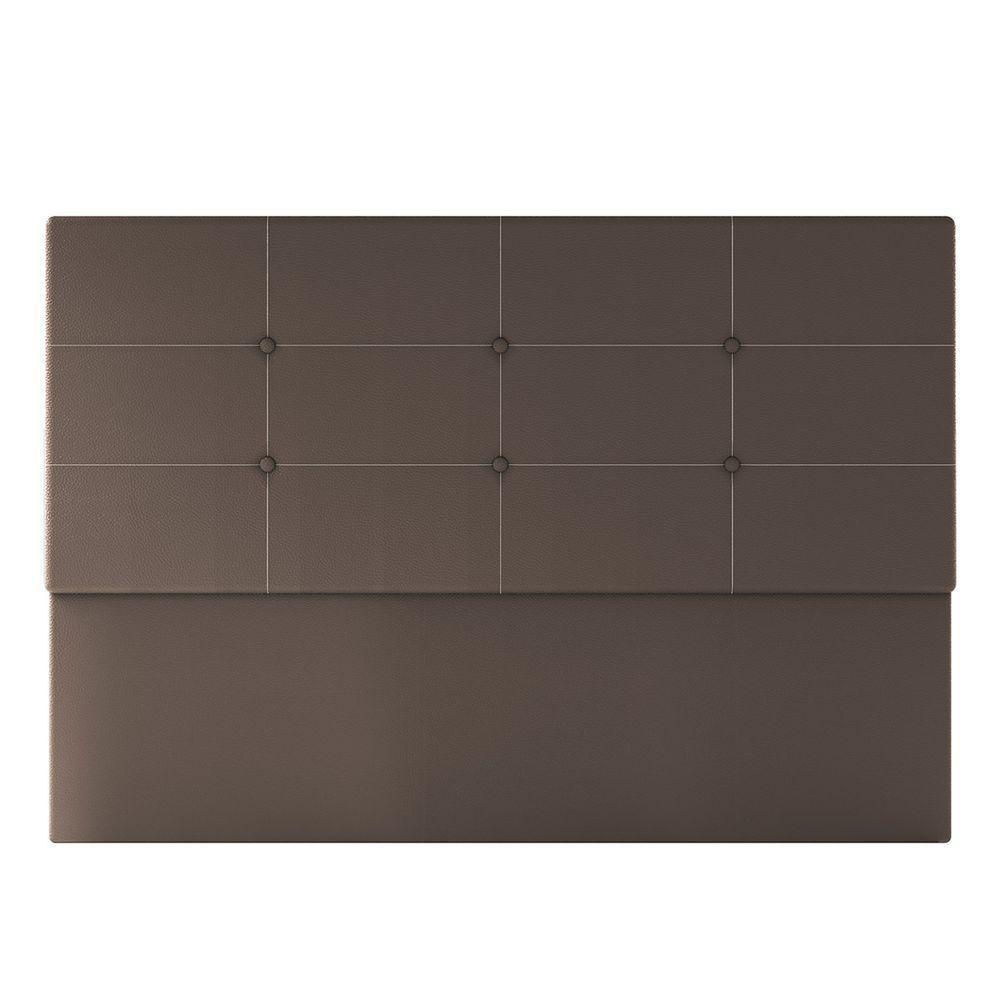 Cabeceira Estofada Casal 140 Cm Terra Corino Skybox Marrom - 2