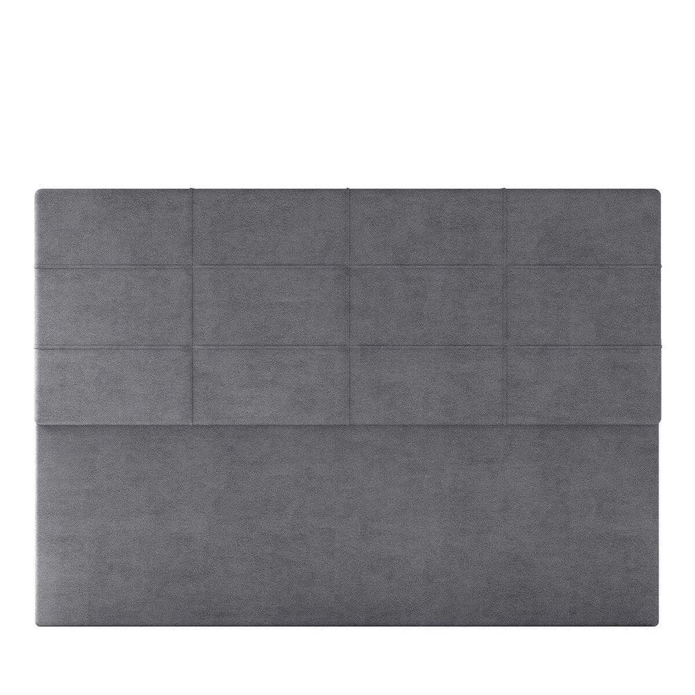 Cabeceira Estofada Casal King Size 195 Cm Marte Veludo Skybox Cinza - 2