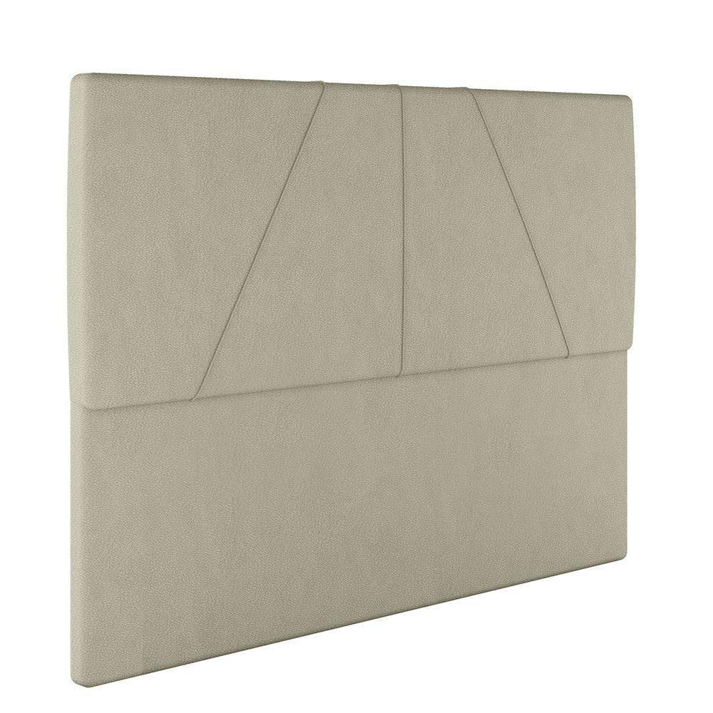 Cabeceira Estofada Casal 140 Cm Júpiter Corino Skybox Bege - 2