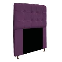 Cabeceira90 Cm Solteiro Com Botonê Suede Roxo - 3