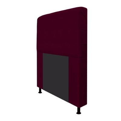 Cabeceira Dama 140 Cm Casal Com Botonê Suede Bordô