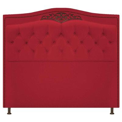 Cabeceira Yasmim 160 Cm Queen Size Suede Vermelho
