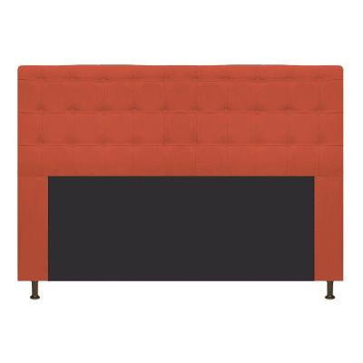 Cabeceira Dama 195 Cm King Size Com Botonê Suede Terracota