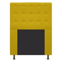 Cabeceira Dama 90 Cm Solteiro Com Botonê Suede Amarelo - 2