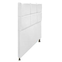 Cabeceira Damares 90 Cm Solteiro Com Botonê Suede Branco - 1