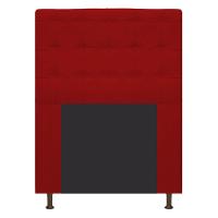 Cabeceira Dama 90 Cm Solteiro Com Botonê Suede Vermelho - 3