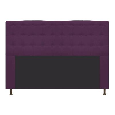 Cabeceira Dama 160 Cm Queen Size Com Botonê Suede Roxo