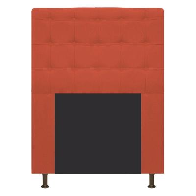 Cabeceira Dama 90 Cm Solteiro Com Botonê Suede Terracota