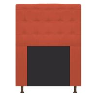 Cabeceira Dama 90 Cm Solteiro Com Botonê Suede Terracota - 1