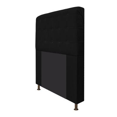 Cabeceira Dama 160 Cm Queen Size Com Botonê Suede Preto