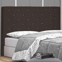 Cabeceira Estofada Cama Box Casal King Size Tânia 195Cm Café - 2