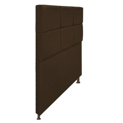 Cabeceira Damares 90 Cm Solteiro Com Botonê Suede Marrom