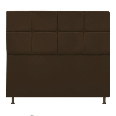 Cabeceira Damares 140 Cm Casal Com Botonê Suede Marrom