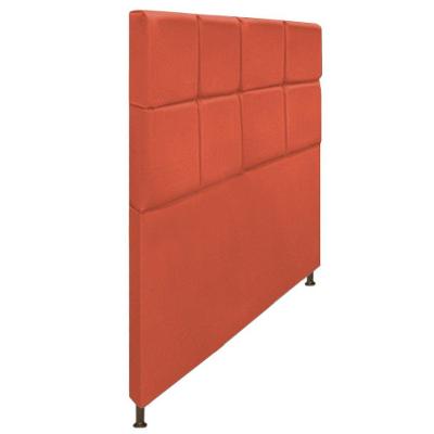 Cabeceira Damares 140 Cm Casal Com Botonê Suede Terracota