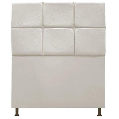 Cabeceira Damares 90 Cm Solteiro Com Botonê Suede Bege