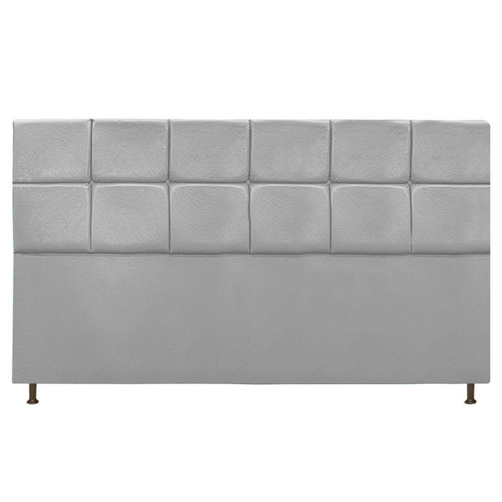 Cabeceira Damares 195 Cm King Size Com Botonê Suede Cinza - 3