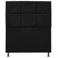 Cabeceira Damares 90 Cm Solteiro Com Botonê Suede Preto - 3