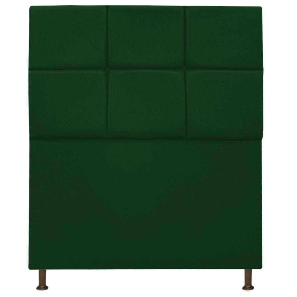 Cabeceira Damares 90 Cm Solteiro Com Botonê Suede Verde - 3