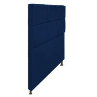 Cabeceira Damares 90Cm Solteiro Botonê Suede Azul Marinho - 1