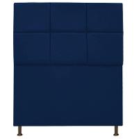 Cabeceira Damares 90Cm Solteiro Botonê Suede Azul Marinho - 3