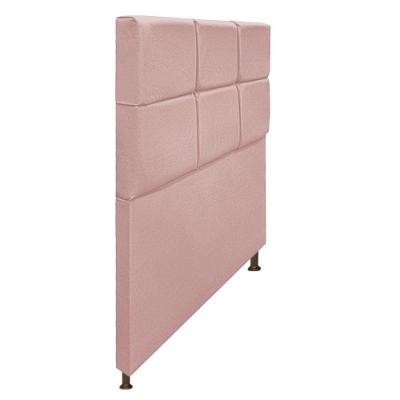 Cabeceira Damares 90 Cm Solteiro Com Botonê Suede Rosê