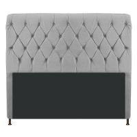 Cabeceira Cristal 195 Cm King Size Com Capitonê Suede Cinza - 1