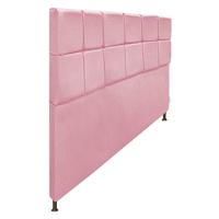 Cabeceira Damares 195Cm King Size Com Botonê Suede Rosa Bebê - 1