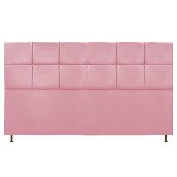Cabeceira Damares 195Cm King Size Com Botonê Suede Rosa Bebê - 3