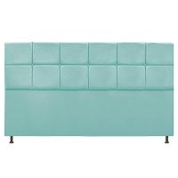 Cabeceira Damares 195 Cm King Size Com Botonê Suede Azul Tiffany - 1