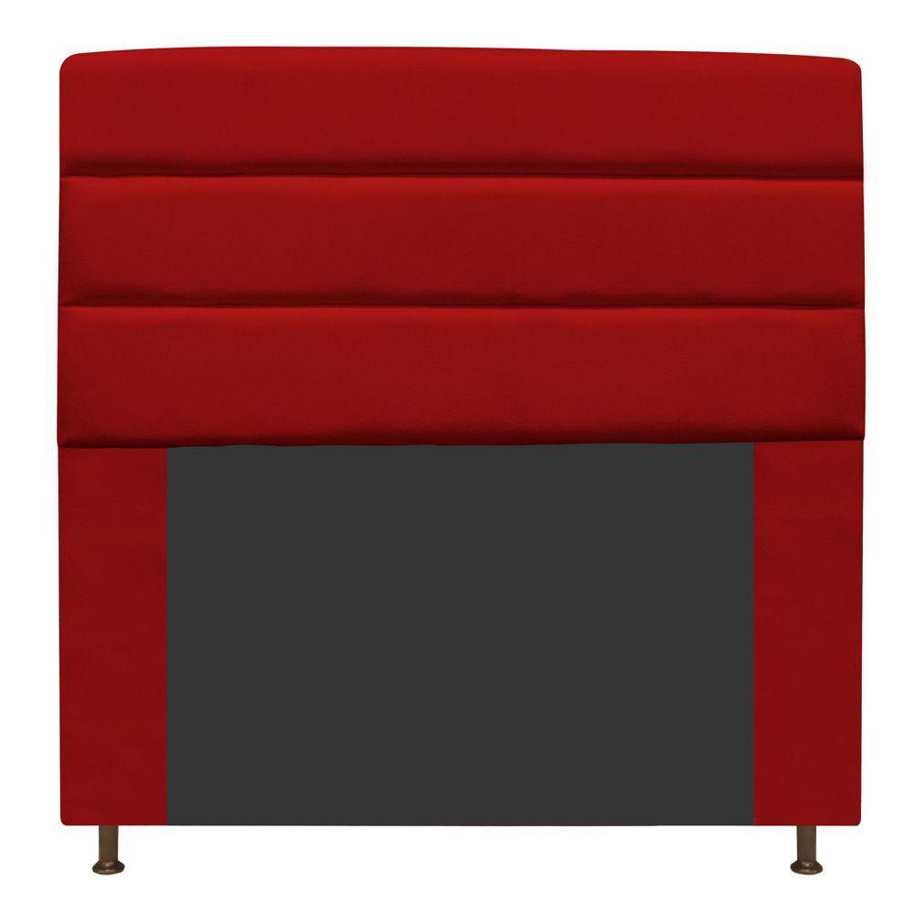 Cabeceira Turim 195 Cm King Size Suede Vermelho - 1