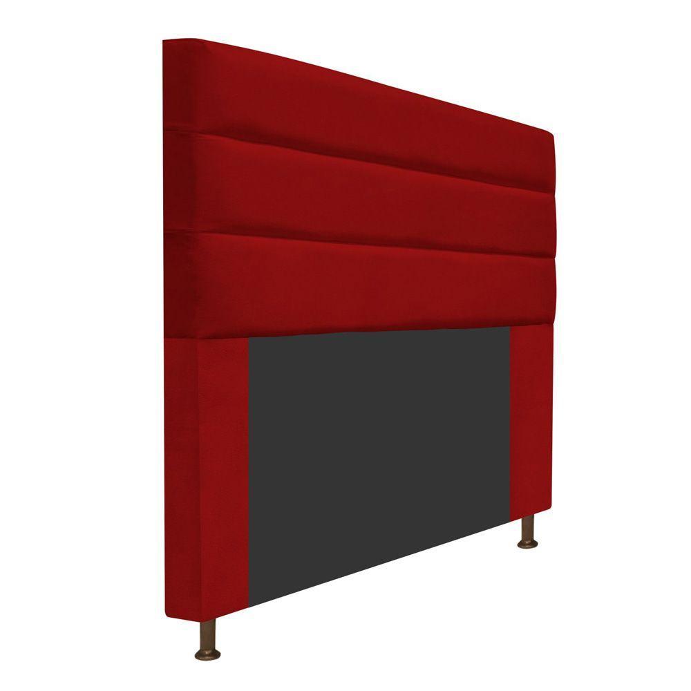 Cabeceira Turim 195 Cm King Size Suede Vermelho - 3
