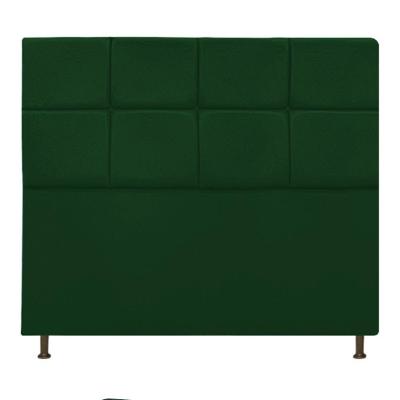 Cabeceira Damares 140 Cm Casal Com Botonê Suede Verde